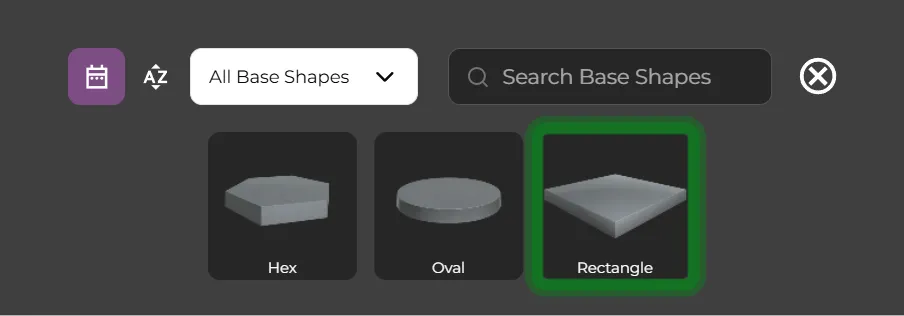 The base shapes carousel