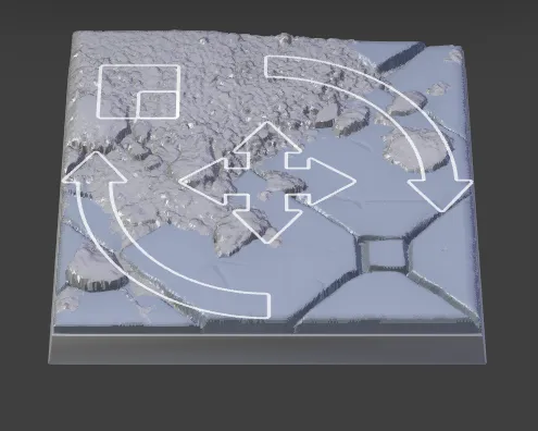 A base with a decal texture applied