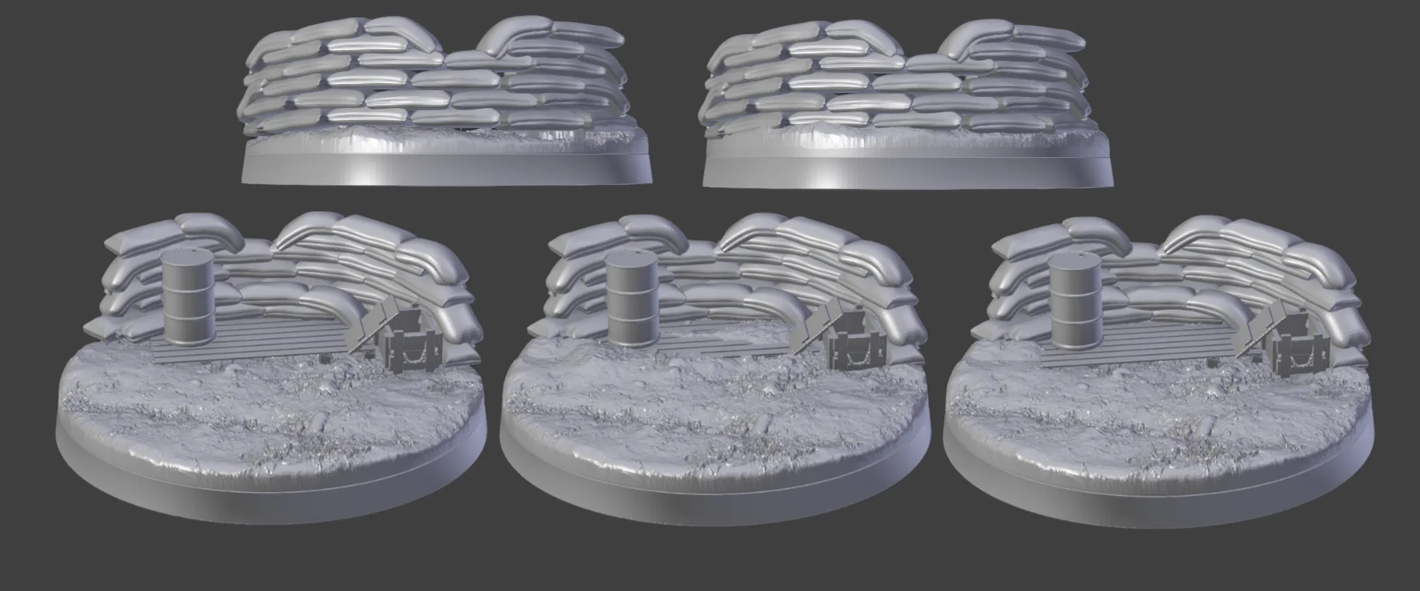 A comparison between bases with decoration blending enabled and disabled.