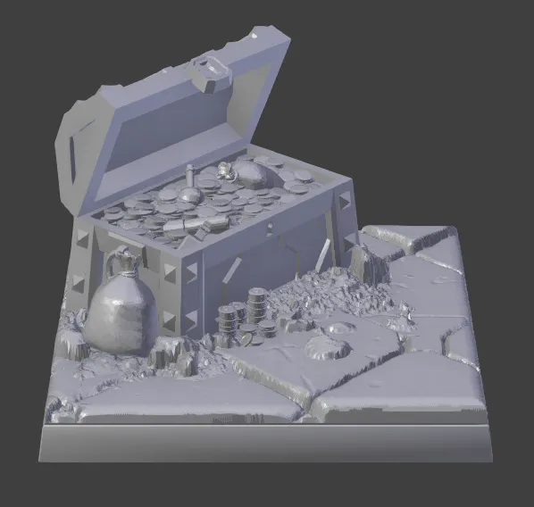 The finished treasure chest base