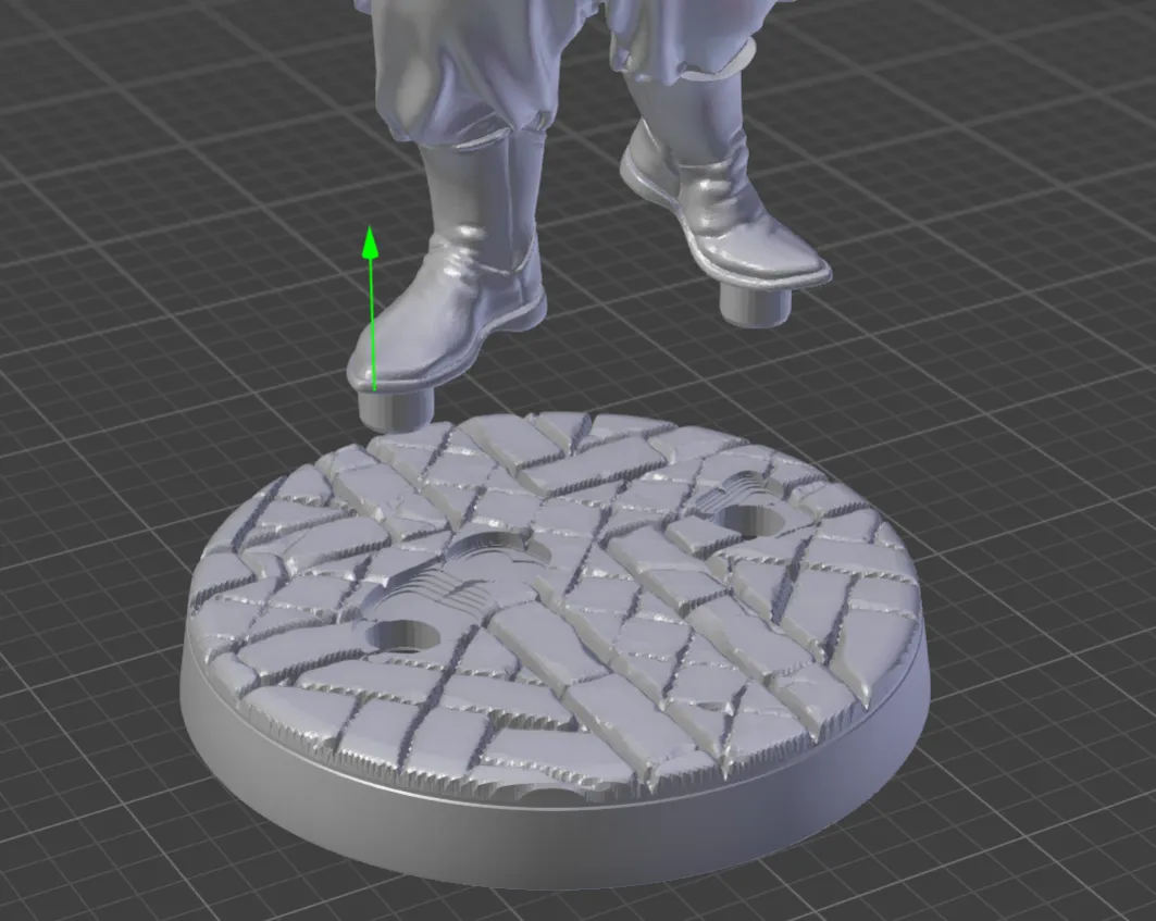 A keyed mesh with footprint recess