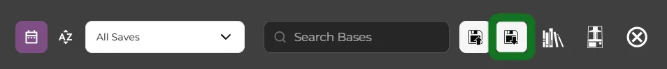 Image of the saves carousel header with the load from file icon highlighted