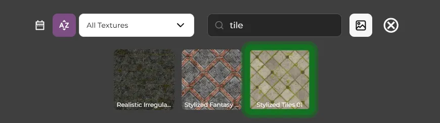 The Basemancer textures carousel