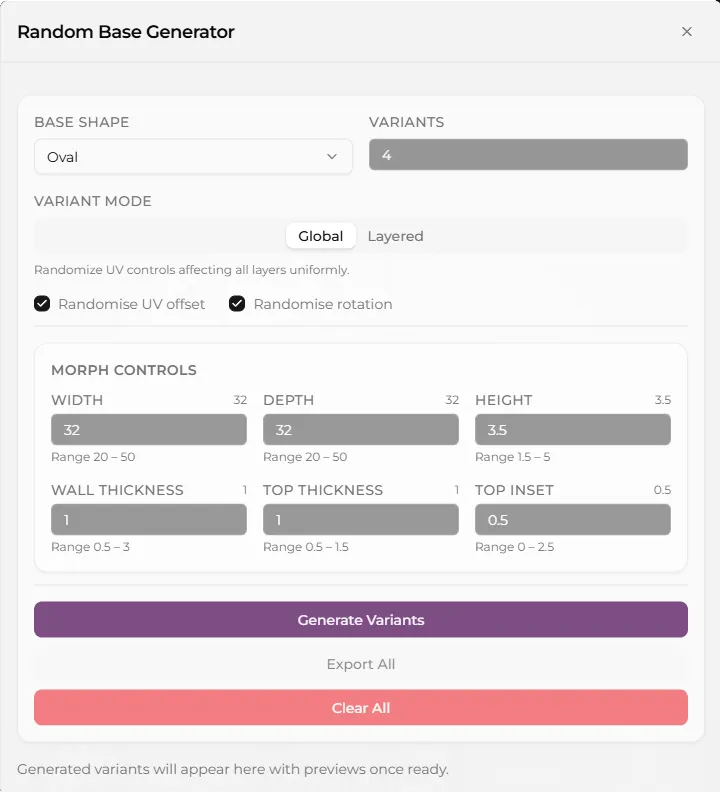 The Basemancer variant generator